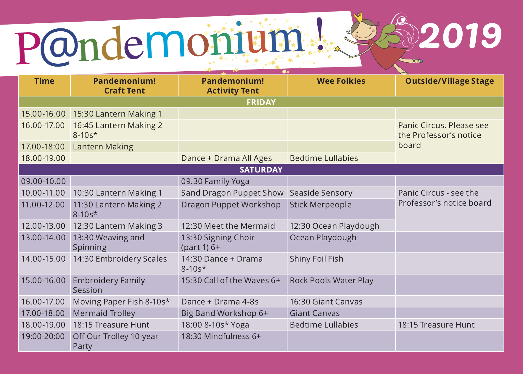 Pandemonium! children's festival 2019