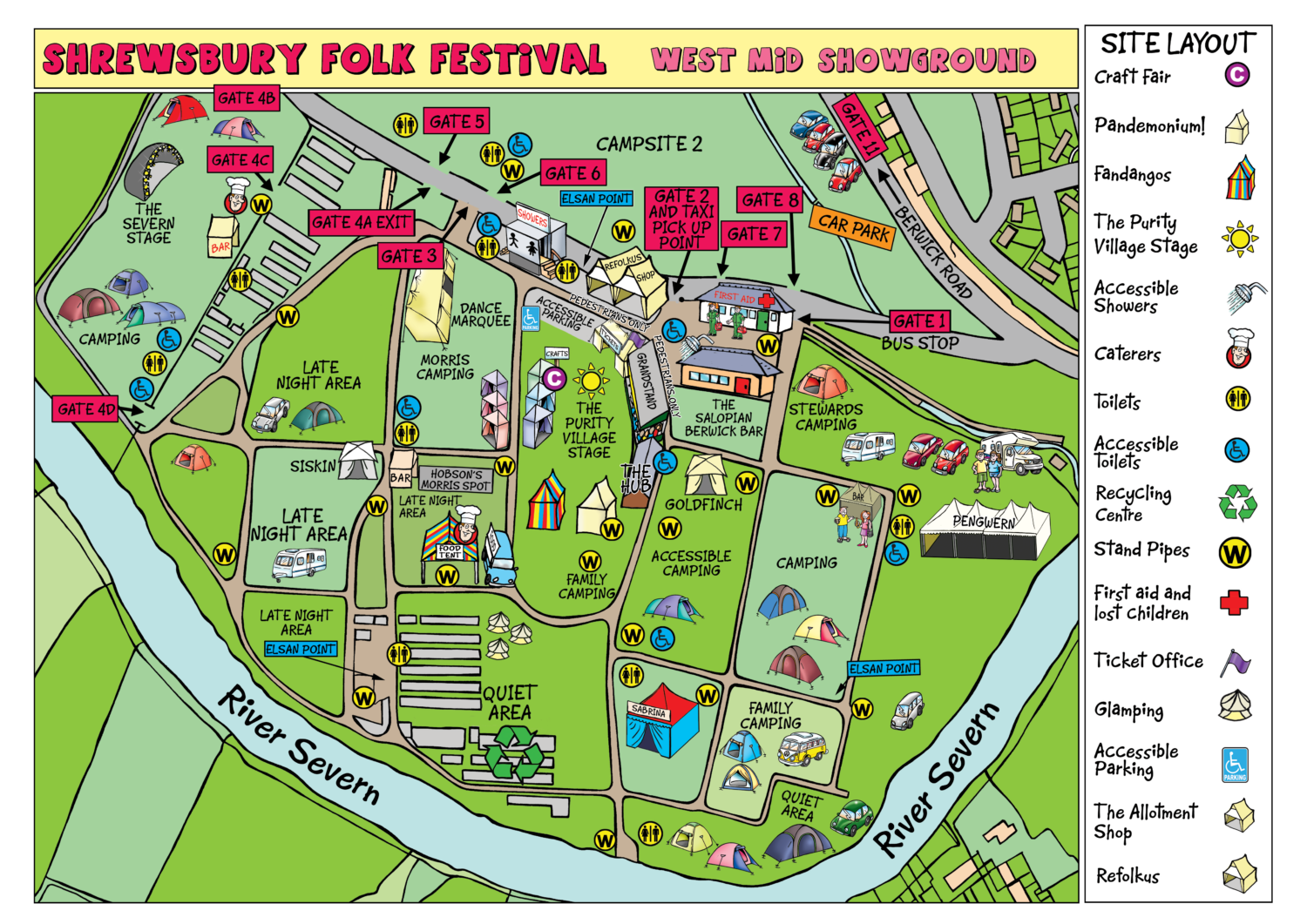 Festival Maps Shrewsbury Folk Festival